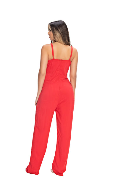 ENTERIZO EN RAYON VISCOSA ROJO REF 8349